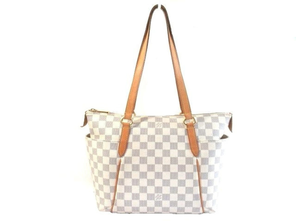 LOUIS VUITTON Damier Azur White Tote Bag